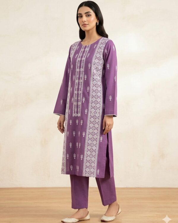 Shirt Embroidered-Purple